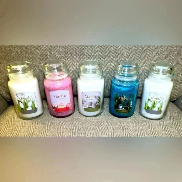 NWT Martha Stewart Home Designer Large 2 Wick Scented Candle Glass Jar w/Lid - Picture 2 of 9